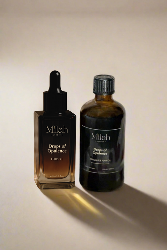 Drops of Opulence Hair Oil 150ml Refillable bundle